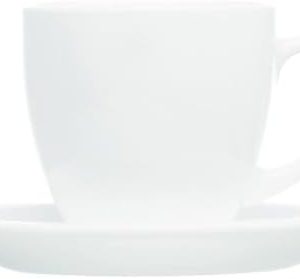 Dajar Carine Luminarc Coffee Set - 22 cl - Elegant White Design for Coffee Lovers - Perfect for Home & Office Use - Dish