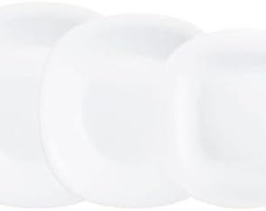 Luminarc 18-Piece White Dinnerware Set for Everyday Use - Elegant Design, Durable Ceramic - Perfect for Family Meals and
