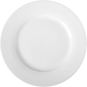 Amazon Basics 6-Piece Dinner Plate Set, 10.5 inches, White, Dishwasher Safe, Perfect for Everyday Use