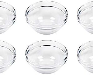Luminarc Empilable Glass Bowl - 1 oz - 6 Pack - Stackable Design - Perfect for Home Use - Durable and Stylish - Ideal fo