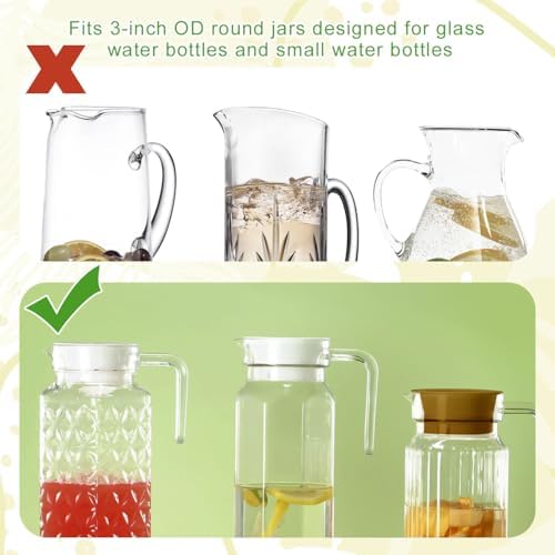 2 Pcs Food Grade Plastic Water Pitcher Lids for Glass Bistro Pitchers – Leak-Proof Design & Freshness Seal for Ultimate