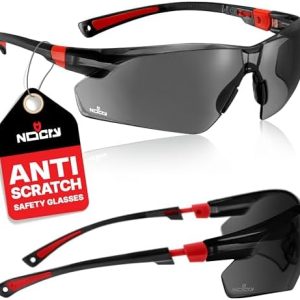 NoCry Safety Sunglasses | Adjustable Tinted Wraparound Lenses | UV 400 Protection for Men & Women | ANSI Z87.1 Rated Wor