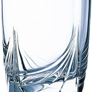 Dajar Ascot 300ml Low Tumblers | Clear Glass | Set of 6 | Perfect for Parties & Everyday Use | Stylish & Durable | 8 x 8
