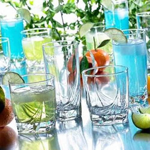 Dajar Ascot 300ml Low Tumblers | Clear Glass | Set of 6 | Perfect for Parties & Everyday Use | Stylish & Durable | 8 x 8