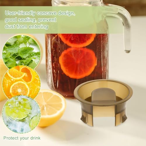 2 Pcs Food Grade Plastic Water Pitcher Lids for Glass Bistro Pitchers – Leak-Proof Design & Freshness Seal for Ultimate